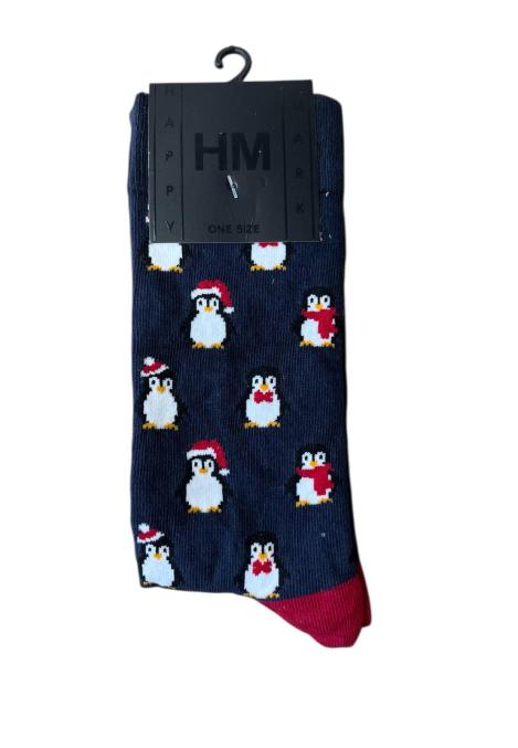 Șosete Dama – Crăciun,Imprimeu Pinguin,Engros